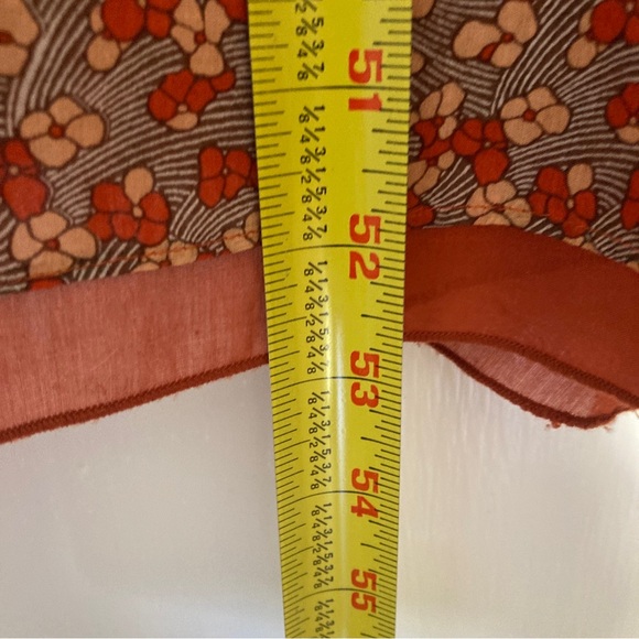 Susana Monaco Maxi Dress Rust Orange Floral Sundress Silk Cotton Size 8 - Picture 10 of 14